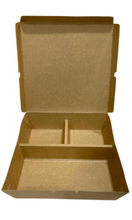 Load image into Gallery viewer, SQUARE LUNCH BOX 3 COMPARTMENT (BROWN) - NEW