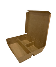 Load image into Gallery viewer, RECTANGLE LUNCH BOX 3 COMPARTMENT (BROWN) - NEW