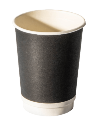 12OZ UNI DOUBLE WALL PAPER HOT CUP (BLACK)
