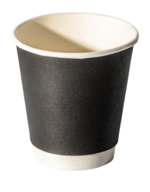 8OZ UNI DOUBLE WALL PAPER HOT CUP (BLACK)