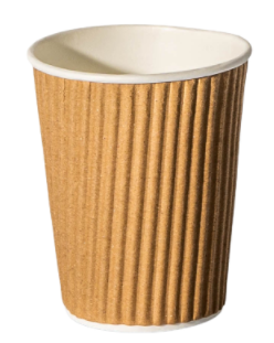 8 OZ RIPPLE-WRAP HOT CUP (BROWN)